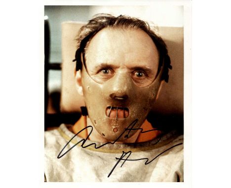 HOPKINS ANTHONY: (1937- ) Welsh actor, Academy Award winner. A very good signed 8 x 10 colour photograph of Hopkins in a head