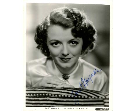 GAYNOR JANET: (1906-1984) American actress, the first Academy Award winner for Best Actress in 1927/28 for her roles as Diana
