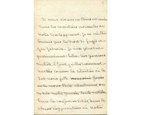 SAND GEORGE: (1804-1876) French novelist. An excellent autograph manuscript signed, George Sand, thirty pages, 8vo, n.p., n.d