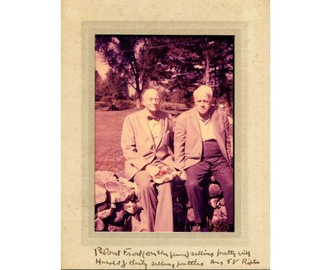 FROST ROBERT: (1874-1963) American poet. An unusual vintage signed colour 7 x 9 photograph, the candid (possibly unique?) ima