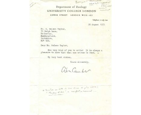 COMFORT ALEX: (1920-2000) British scientist and physician known for his nonfiction sex manual The Joy of Sex (1972). A brief 