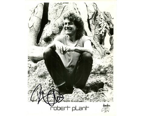 PLANT ROBERT: (1948- ) English singer and songwriter, the lead vocalist and lyricist of the rock band Led Zeppelin. Signed 8 