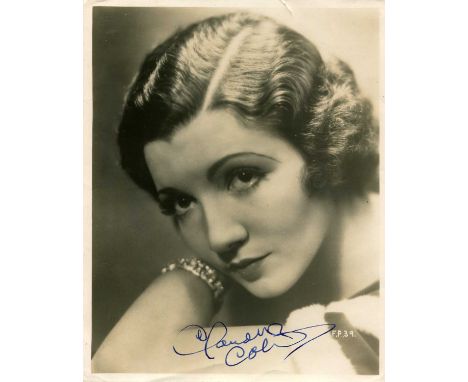 COLBERT CLAUDETTE: (1903-1996) French-born American actress, Academy Award winner for Best Actress in 1934 for her role as El