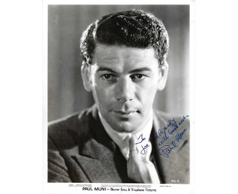MUNI PAUL: (1895-1967) Austro-Hungarian actor, Academy Award winner for Best Actor in 1936 for his role as Dr. Louis Pasteur 
