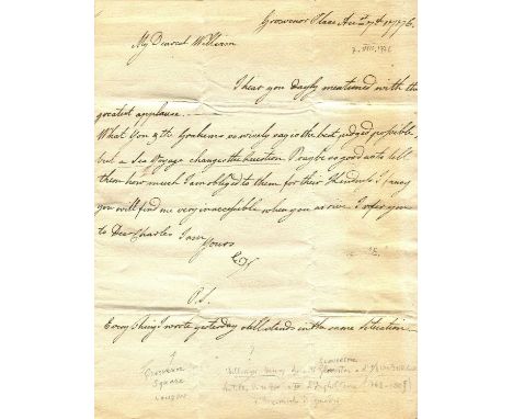 CATHCART CHARLES: (1721-1776) 9th Lord Cathcart. British Lieutenant General and aide-de-camp to the Duke of Cumberland, in wh