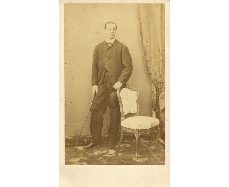[ALEXANDER III]: (1845-1894) Emperor of Russia 1881-94. An original small 2.5 x 4 carte-de-visite photograph, unsigned, the s