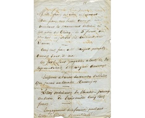 DUMAS ALEXANDRE Pere: (1802-1870) French Writer whose works include The Three Musketeers. A very interesting A.L.S., `Al. D´,