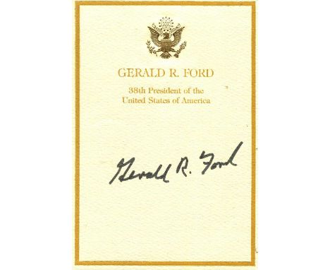 AMERICAN PRESIDENTS: Gerald R. Ford (1913-2006) American politician who served as President of the United States 1974-77. Bla