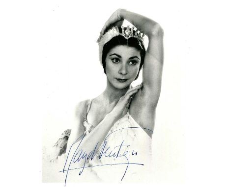 FONTEYN MARGOT: (1919-1991) English ballerina. A good signed 8 x 10 photograph of Fonteyn in a head and shoulders pose in cos