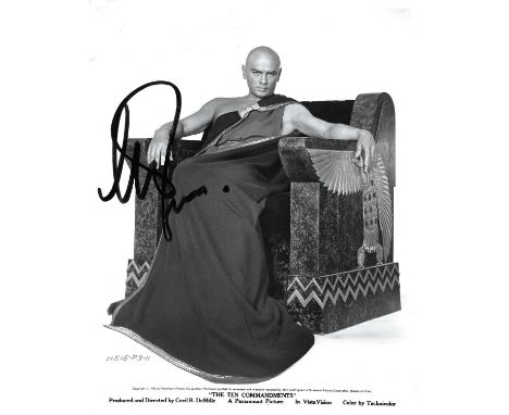 BRYNNER YUL: (1920-1985) Russian-born actor, Academy Award winner for Best Actor in 1956 for his role as King Mongkut of Siam