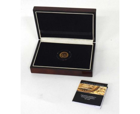 Royal Mint London, George V, 1925 22ct gold sovereign in case of issue and certificate of authentication