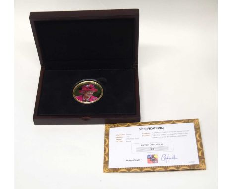 2016 limited edition Queen's 90th Birthday 9ct gold 1oz numis proof coin in original case of issue with certificate of authen