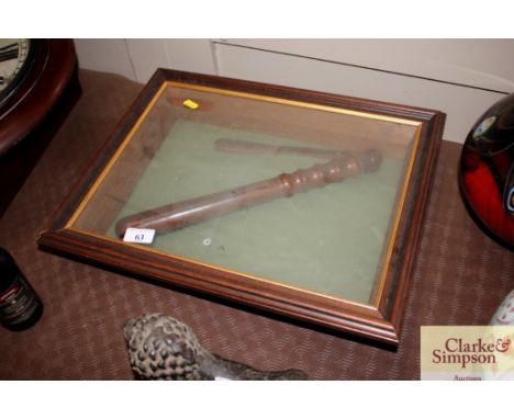 A cased vintage truncheon