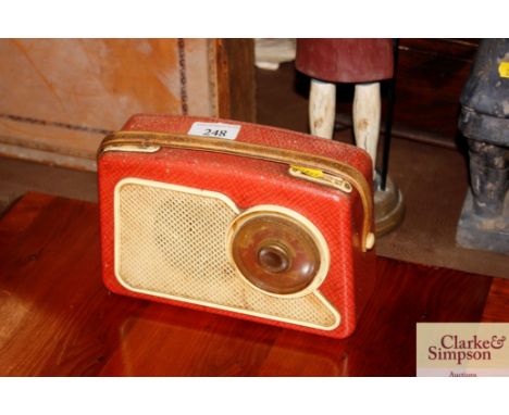 A vintage Dansette 222 transistor radio, circa 1961