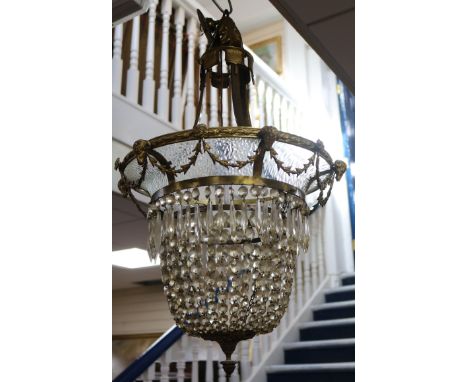 A Regency style bag chandelier height 77cm