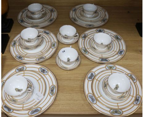 David Linley for Mappin & Webb. A part dinner and tea service "Gold Thread"