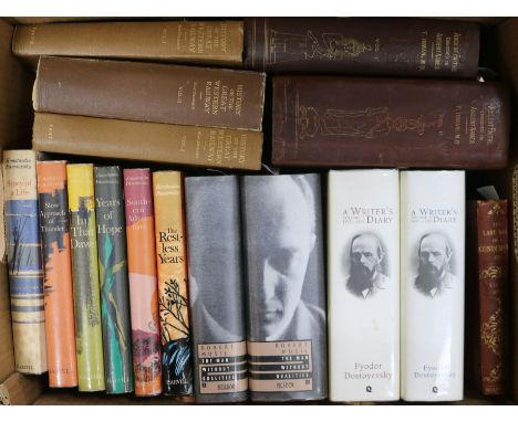 Paustovsky (K), Story of a Life, 6 vols, first ed. in English, Musil (R), The Man Without Qualities, 2 vols and sundry books 