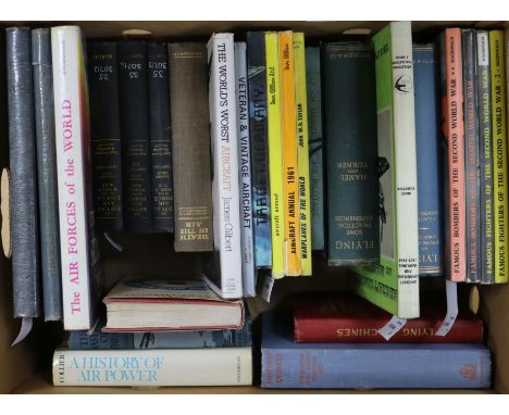 A collection of books on the history of military aviation, including Famous Fighters of the Second World War (series 1 & 2), 