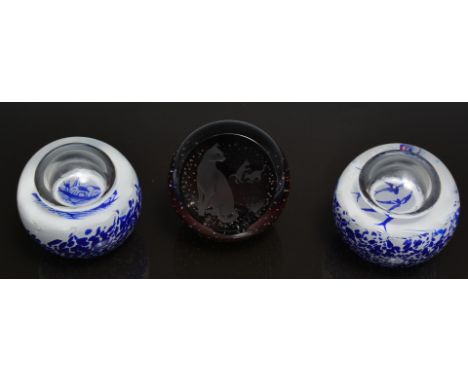 Collection of Caithness paperweights, "Sailing Away", "Tropical Lagoon", "Creatures Great and Small", "Geranium" and five oth