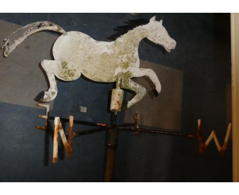 A Metal Weather Vane in the Form of a Galloping Horse, 58cm Wide 