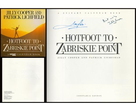 Jilly Cooper and Patrick Lichfield signed Hotfoot To Zabriskie Point first edition hardback book. Good Condition. All autogra