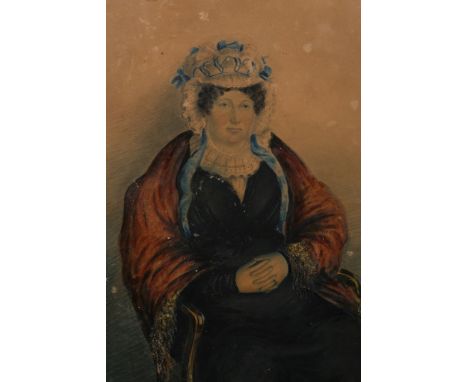 English School, Portrait of a lady, possibly Harriet Davison, nee Gosling (1770-1826), watercolour, framed. 32cm by 26cm

Not