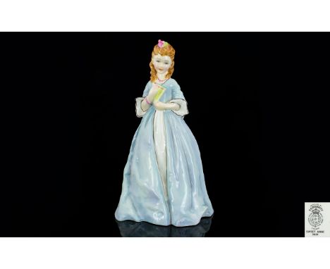 Royal Worcester Hand Painted Figurine ' Sweet Anne ' 3630. Modeller Freda Doughty. Issued 1957 - 1983. Height 7 Inches - 17.8