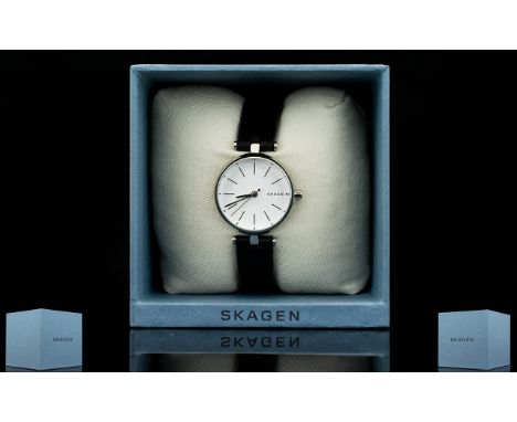 Skagen Danish Design Contemporary Ladies Stainless Steel Watch Model Number SKW2639 Boxed, stainless steel cased watch with b