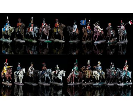 Del Prado Hand Painted Lead Soldiers on Horse Back Collection of (20). Includes 1. Duke of Wellington at Salamanka and Field 