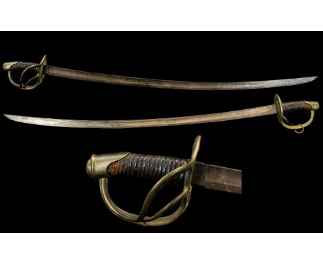 French 1822 Pattern Light Cavalry Sword. Please See Photo. 35.5 Inches Curved Steel Blade. 