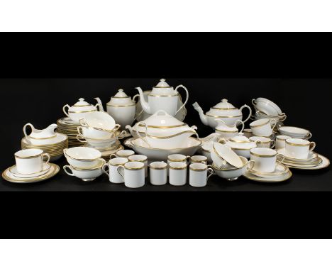 A Large Collection of Spode Fine Bone China 'Athena' design. No R8584-AO to base (115) pieces in total. Includes gravy dish, 