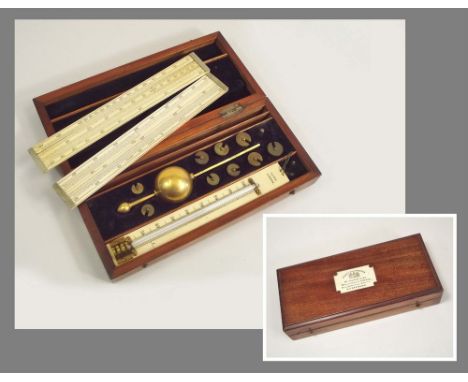 SIKES HYDROMETER. A Sikes hydrometer by Joseph Long, London.