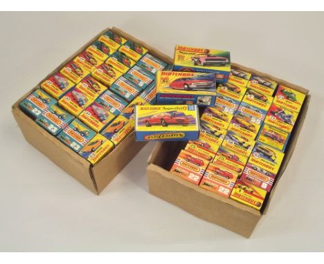 MATCHBOX. Unopened ex-shop stock. Forty-six Matchbox Superfast models all mint, original boxes. Model numbers: 1, 3(2), 5(6),