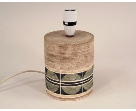 TROIKA. A Troika cylindrical lamp base. Height 15cm.