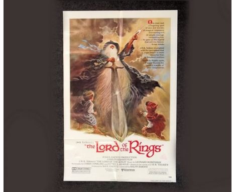 CINEMA: 'LORD OF THE RINGS' POSTER. Poster for 1978 film 'Lord of the Rings. USA issue one-sheet poster. Folded.