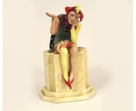 CARLTON WARE. A Carlton ware Limited Edition model of a jester, No.127/500, with F. Salmon facsimile signature. Height 21cm.