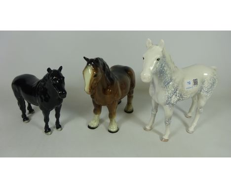 Sylvac Grey Horse, Beswick Fell and another ceramic horse (3)   Condition Report   Click here for further images, condition, 