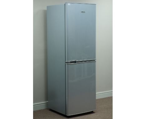 Proline silver finish fridge freezer, W56cm (This item is PAT tested - 5 day warranty from date of sale)   Condition Report  