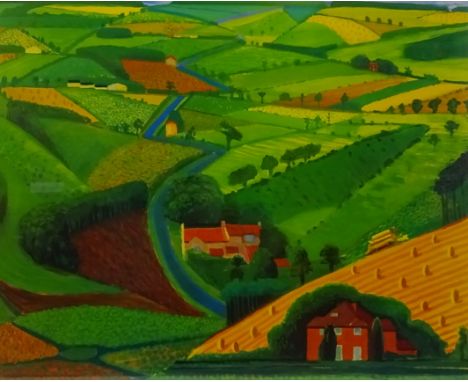 'The Road Across the Wolds', colour print after David Hockney (British 1937-), 48cm x 60cm   Condition Report   Click here fo