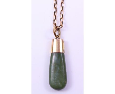 Victorian necklace approx 7.6gr and a jade pendant   Condition Report   Click here for further images, condition, auction tim