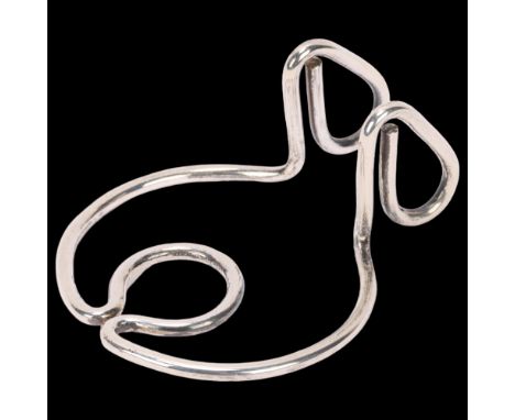 EIGIL JENSEN for ANTON MICHELSEN - a Danish modernist sterling silver chamber stick, diameter 5.5cm, 0.7oz . Condition Report