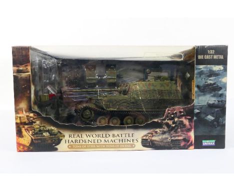 Forces of Valor - A boxed 1:32 scale Forces of Valor #80052 diecast WW2 German Elefant (Italy 1944) tank. The model appears M