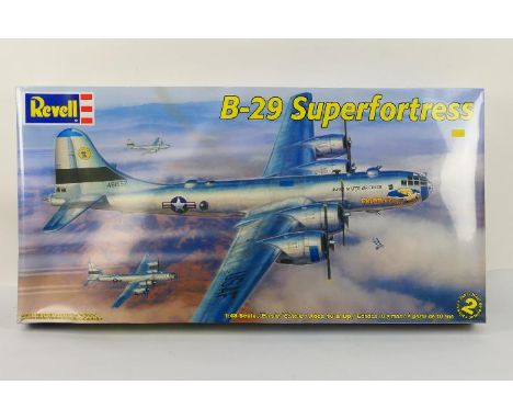 Revell - A boxed 1:48 scale Revell #85-5711 B-29 Superfortress Stuka plastic model kit. The kit is presumed Mint being presen