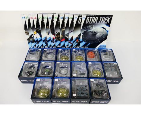 Eaglemoss - Star Trek - 16 x boxed die-cast model Stark Trek Space Ships - Lot includes Fesarius, Borg Tactical Cube, Orion S