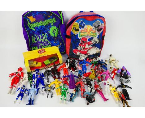 Bandai - Others - A loose group of action figures in various sizes, predominately Power Ranger themed, with a boxed Corgi CC9