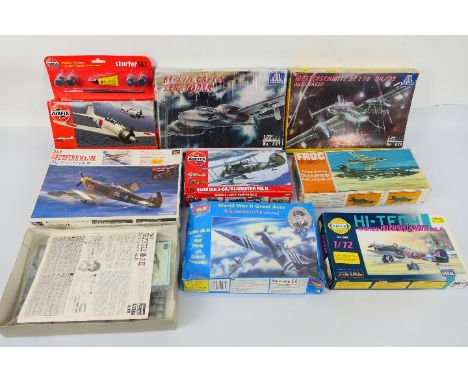 Airfix - Italeri - Hasegawa- SMER - Other - Eight boxed predominately 1:72 scale plastic miliatary aircraft model kits. Lot i