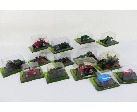 Hachette Partworks - 14 x tractor models in 1:43 and 1:76 scales including Le Robuste K50, Babiole Super Babi 203, Landini Ve