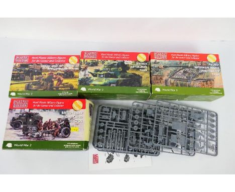 Plastic Soldier Company - Four boxed Plastic Soldier Company 1:72 scale plastic military vehicle sets. Lot consists of WW2V20