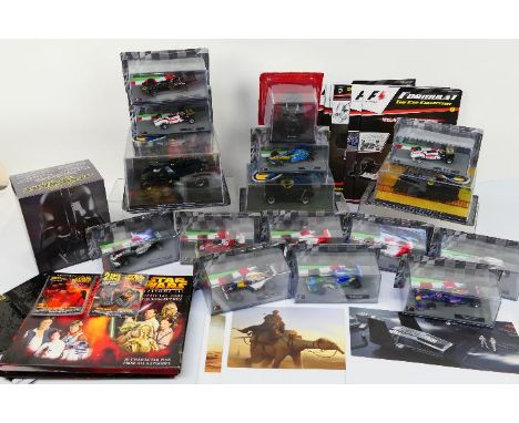 Eaglemoss - Batman - Formula 1 - Star Wars. A selection of approx. Thirty items including diecast models, pins, artwork, maga