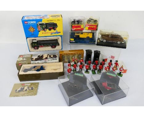 Corgi - Vitesse - Schuco - Britains - 8 x boxed vehicles and a collection of soldiers. Includes Austin Seven saloon # VCC102,